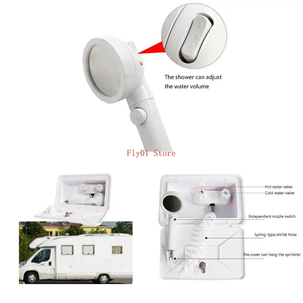 

Commonsinet RV -трейлер внешний душ с отдельным выключателем регулируемого опрыскивателя