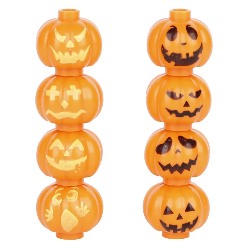 MOC 1PCS 51270 Printed Halloween Funny Lanterns Building Blocks Festival Dcorations Brick Particle Toy Children Halloween Gifts