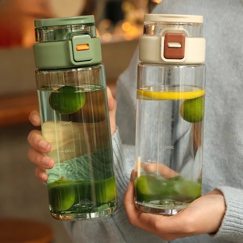 

Термостойкая спортивная бутылка для воды из тритана для мужчин, портативная, ударопрочная, для летнего заваривания чая, стильная