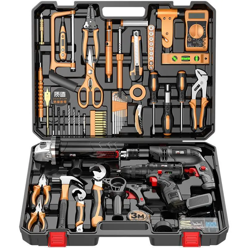 

Japanese quality daily household hand tool set, hardware electrician maintenance multi-functional toolbox