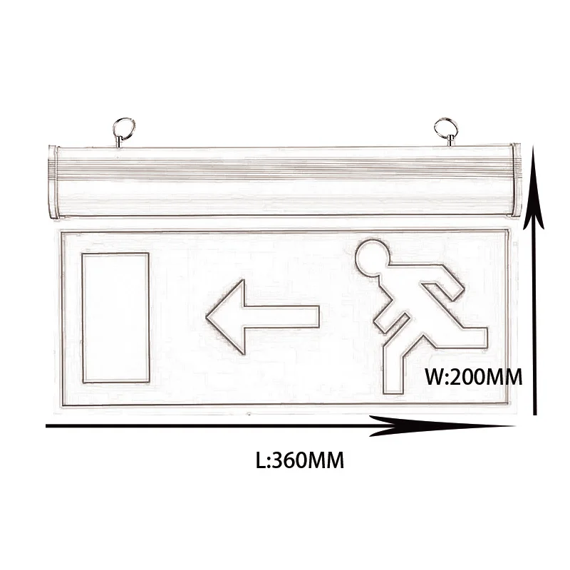 Luz indicadora de emergencia, iluminación de salida, centro comercial, escuela, edificio de oficinas, múltiples ocasiones, Ac85-265v de lámpara de emergencia