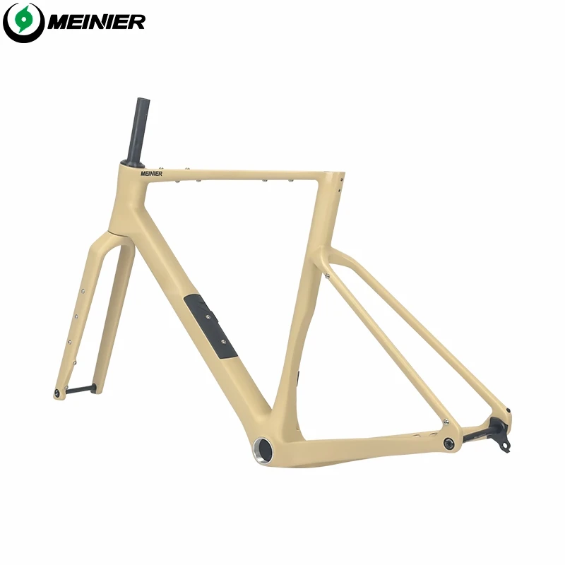 Karbonowa rama roweru gravel z pojemnikiem na narzędzia, w pełni ukryte prowadzenie linek, zestaw ramy roweru gravel, maksymalna rozmiarść opon 700x57C, hak przerzutki UDH, rama roweru gravel. — 2