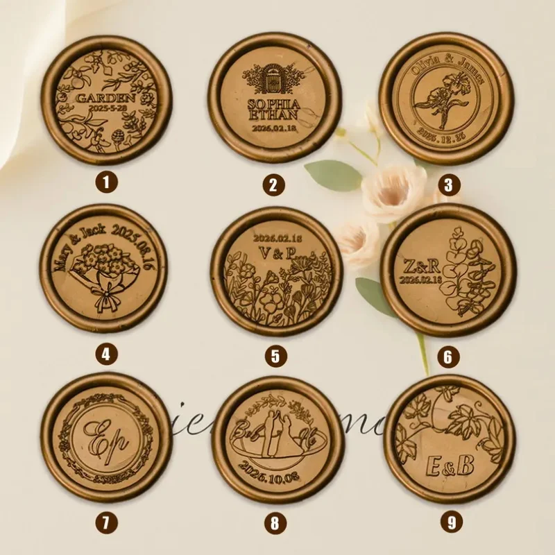 Personalized Vintage Hand Shank Custom Wax seal Stamp Decoration Wedding Stamp Initial Stamp DIY Logo Design Sealing Wax Stamps