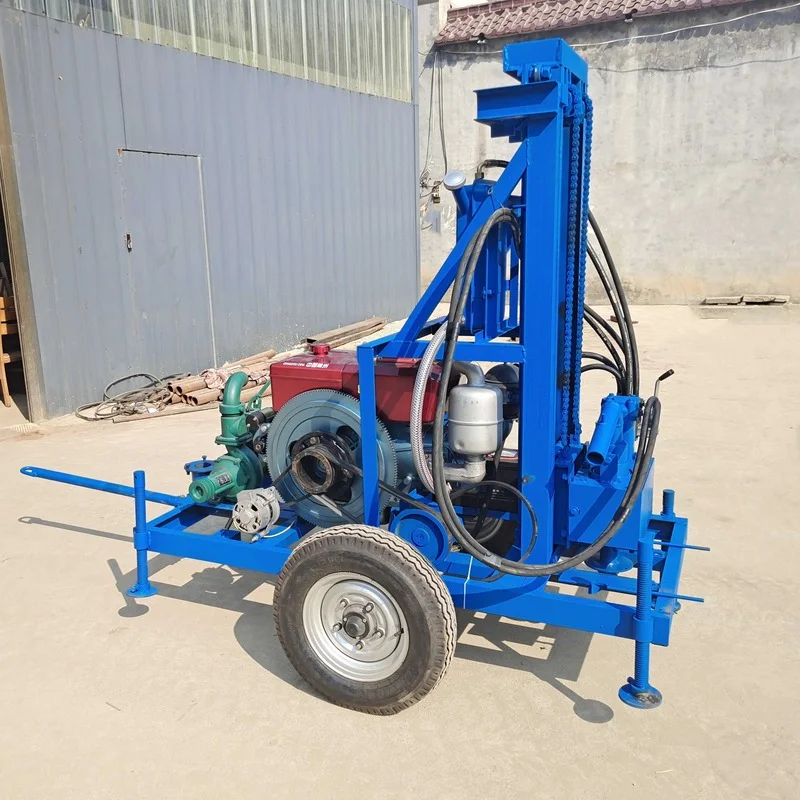 100m Tractor Mounted Small Water Well Drilling Rig Machine 100m water well drilling rig 40m free drill pipe