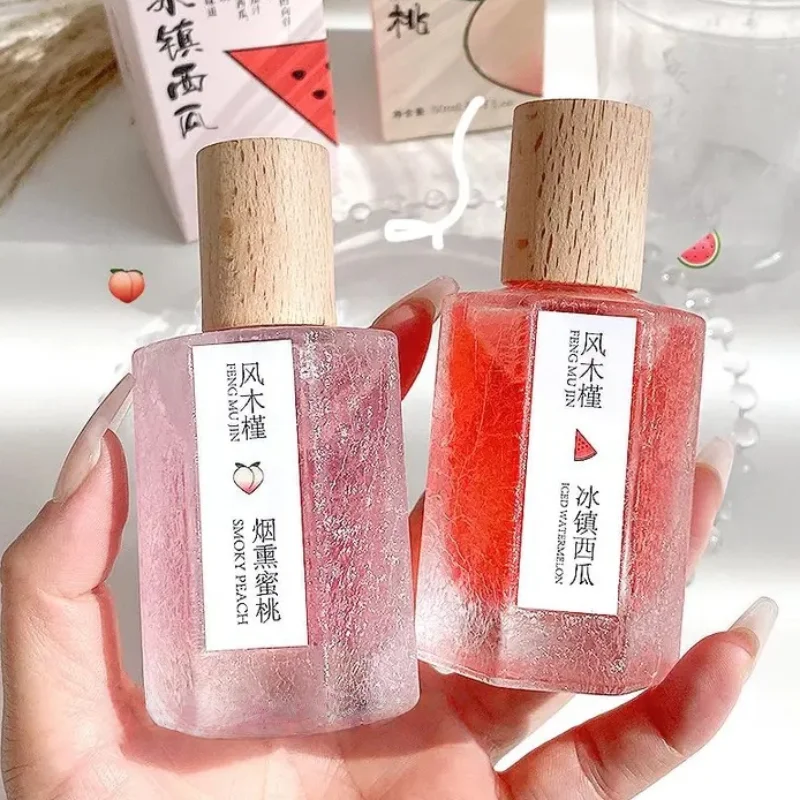 Melocotón sandía Perfume afrutado fragancia Natural fresca última almíscar encanto de coco fragancia ligera señora fecha vitalidad Perfume Spray