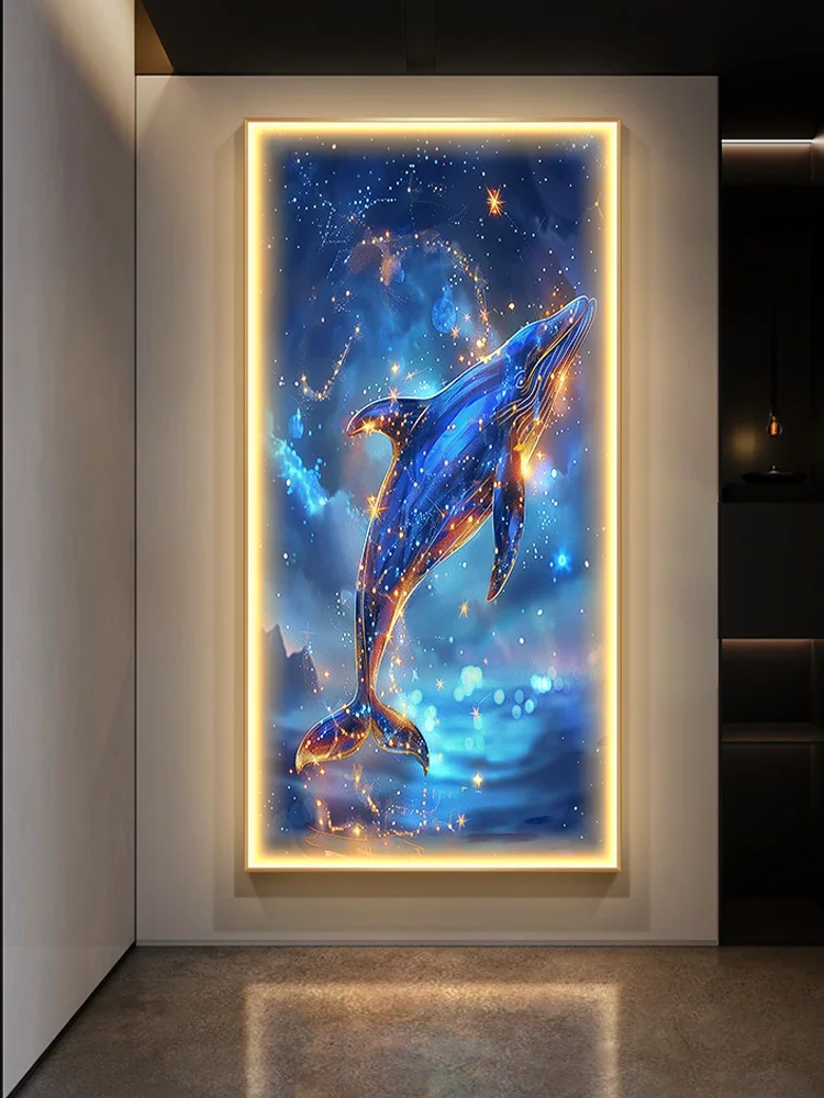 Creative Whale Ocean Decoration LED Wall Light Indoor Living Room Bedroom Dining Room Hotel Lobby