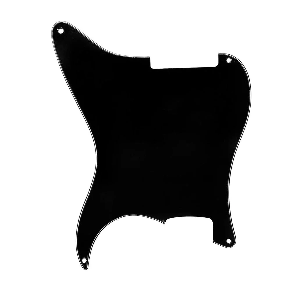 Premium 3 Ply Guitar Pickguard 4 Holes Celluloid Guitar Pickguard Plate Black Color Guitar Scratch Plate For Electric Guitar