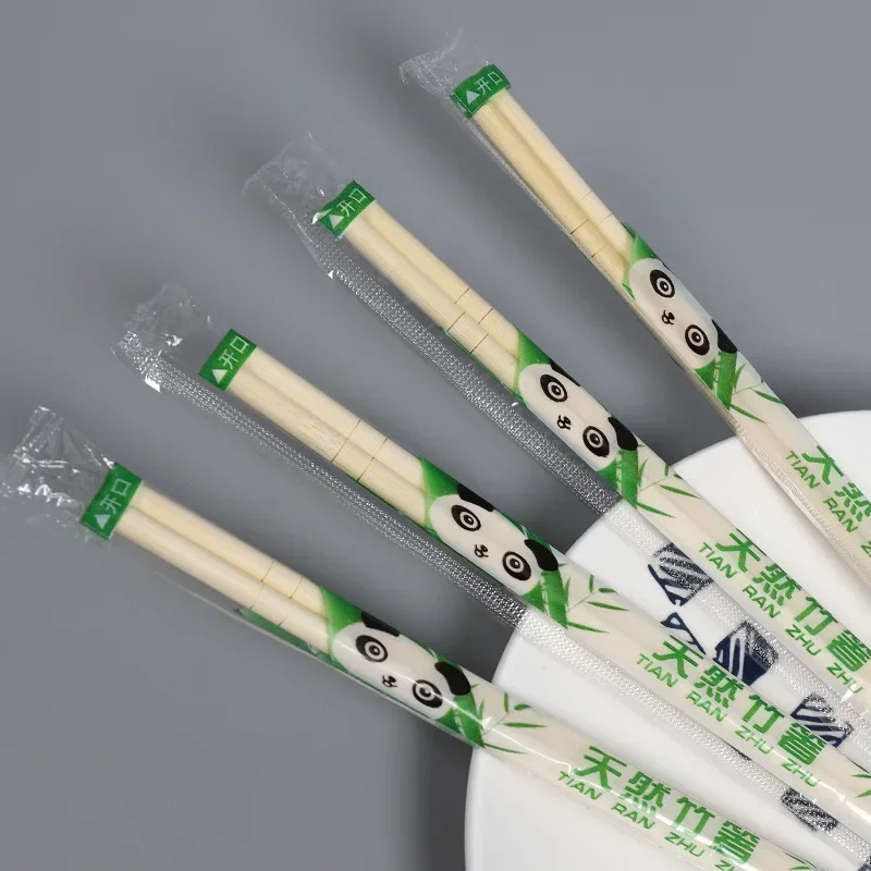 100Pairs Disposable Bamboo Wood Chopsticks Restaurant Individual Package Chop Sticks Hashi Sushi Food Stick Tableware