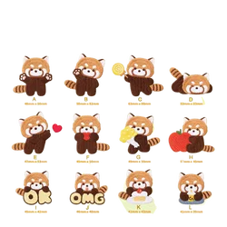 1 Piece Cute Cartoon Red Panda Design Patch Fashion Stick On Patch for Clothing DIY Accessories