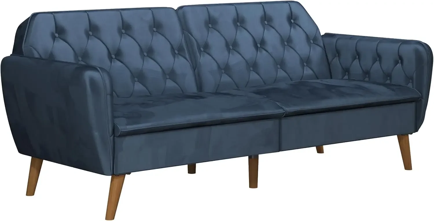 Memory Foam Futon, Blue Velvet