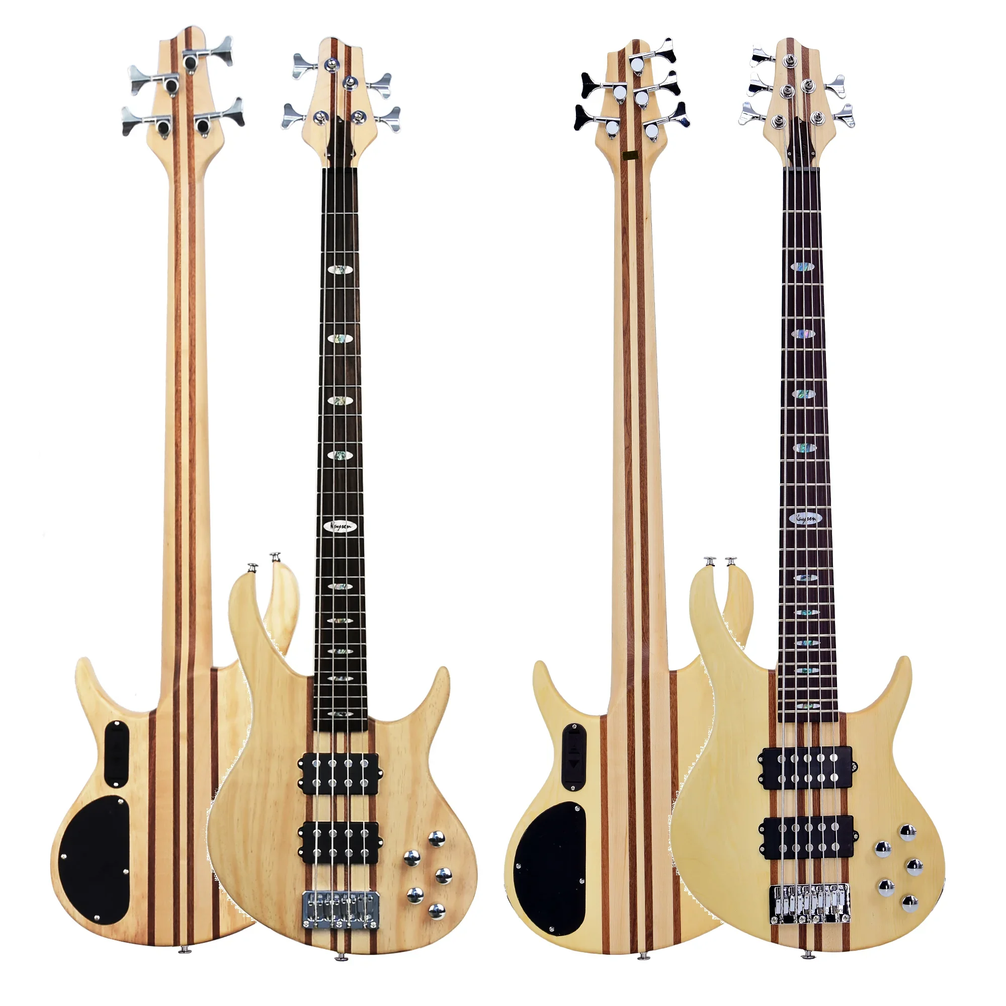 OEM for Sale Neck Through Connected Body 5string Bass Guitar