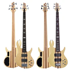 OEM for Sale Neck Through Connected Body 5string Bass Guitar