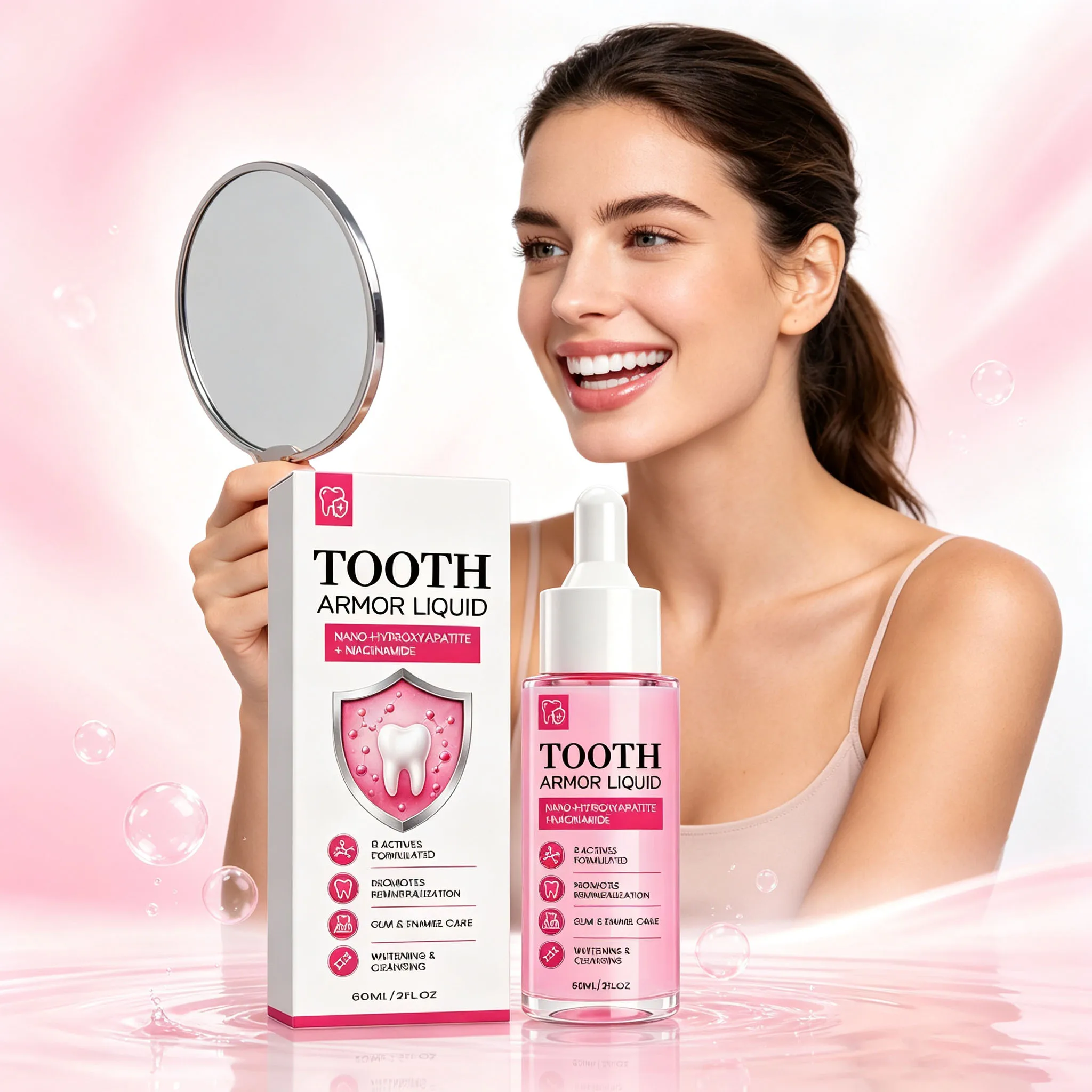 Tooth Armor Liquid Enamel Cavity Defense Drops Relief Sensitivity Damage Dental Improve Yellowing Teeth Brightening Serum 60ml