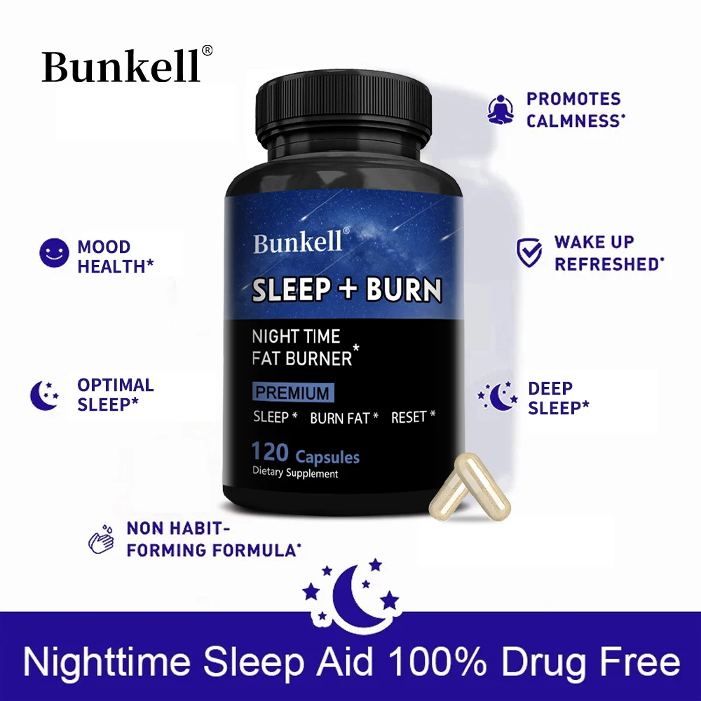 

Nighttime Fat Burner Supplement - Thermogenic Fat Burning + Melatonin Sleep Aid, Appetite Suppressant, Weight Management