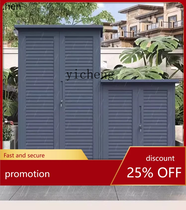YFY Outdoor Courtyard Villa Storage Cabinet Garden Tool Organizer Waterproof Sunproof Breathable Dustproof