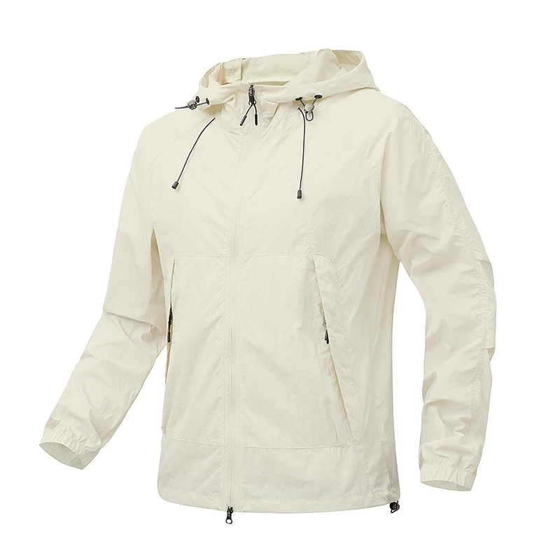 2026 New Men's Sun Protection Jacket Lightweight Hooded Windbreaker Quick Dry UV Shield Outdoor Hiking Travel Casual Tops