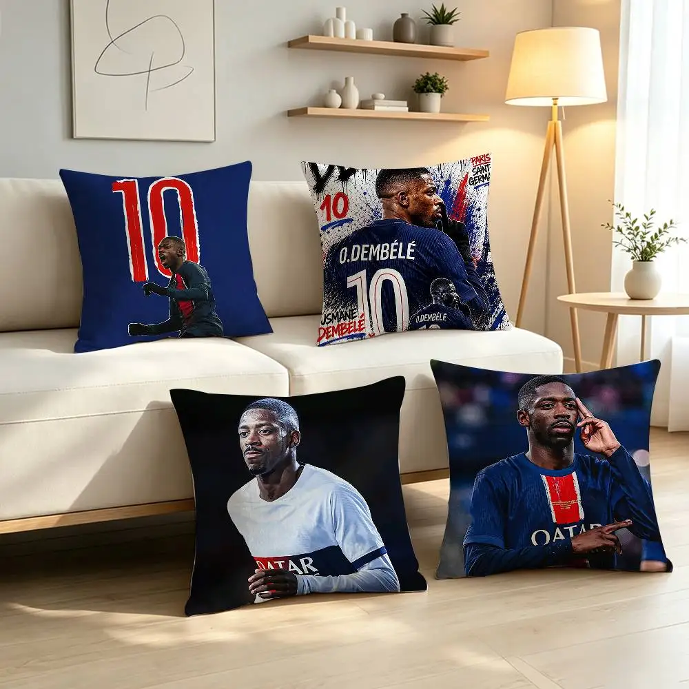 French Football Star Ousmane Dembele  Pillow Case Pattern Printed Pillowcase For Living Room Sofa Cushion Cover