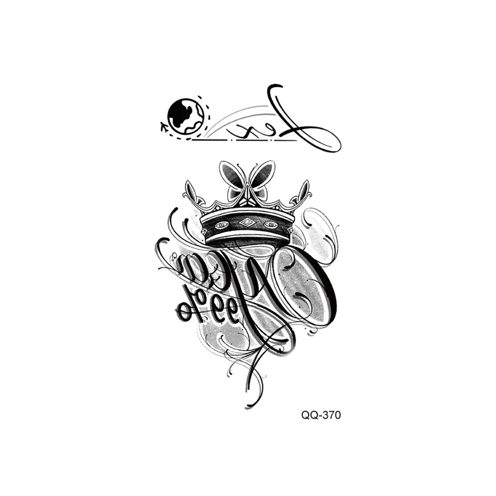 

Wholesale 100 PCS Temporary Tattoos Water Transfer Stickers Beauty Body Art Black Gun Totem Compass for Man Woman Lover 105x60mm