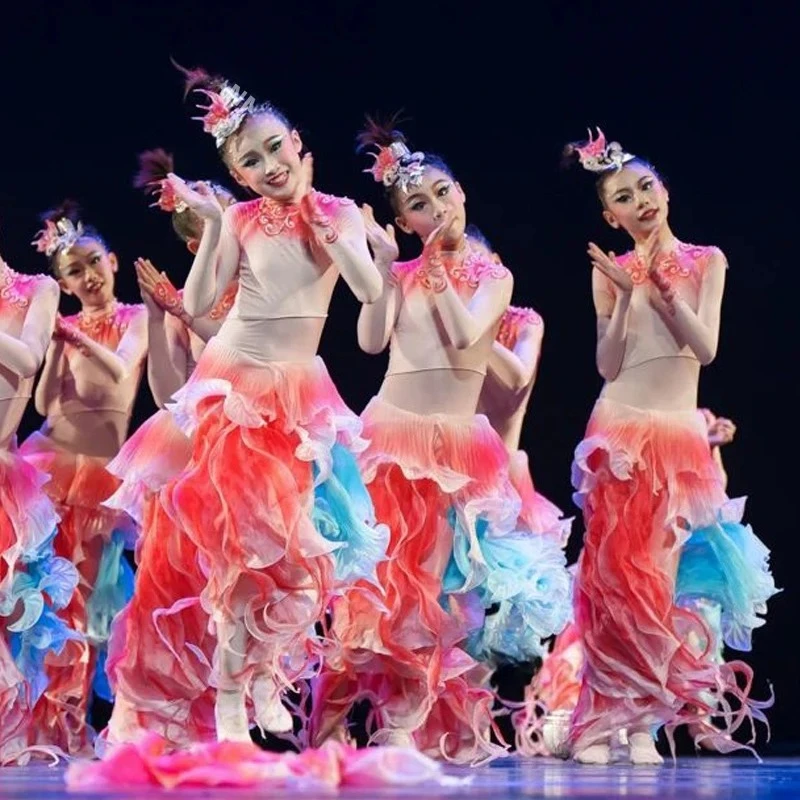 Children's performance costume - Carp Jumping Dragon Gate performance costume