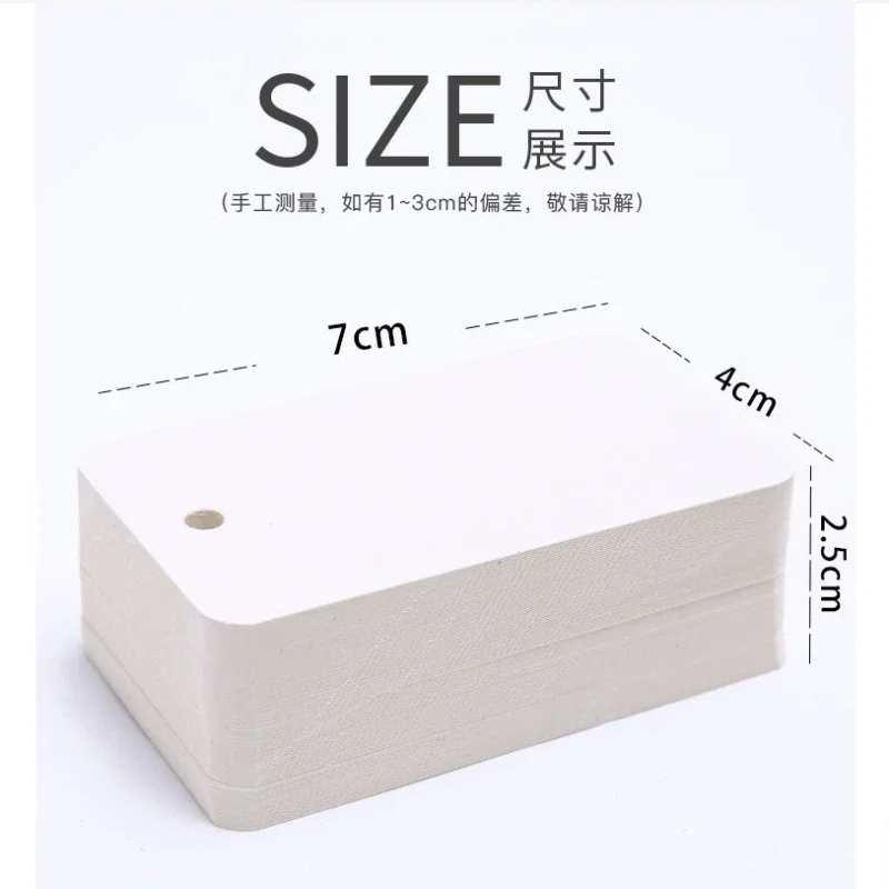 Simple Solid Color Blank Memo Pad Metal Ring Loose-leaf Note Card Thickened Portable Pocket English Word Book Office Accessories