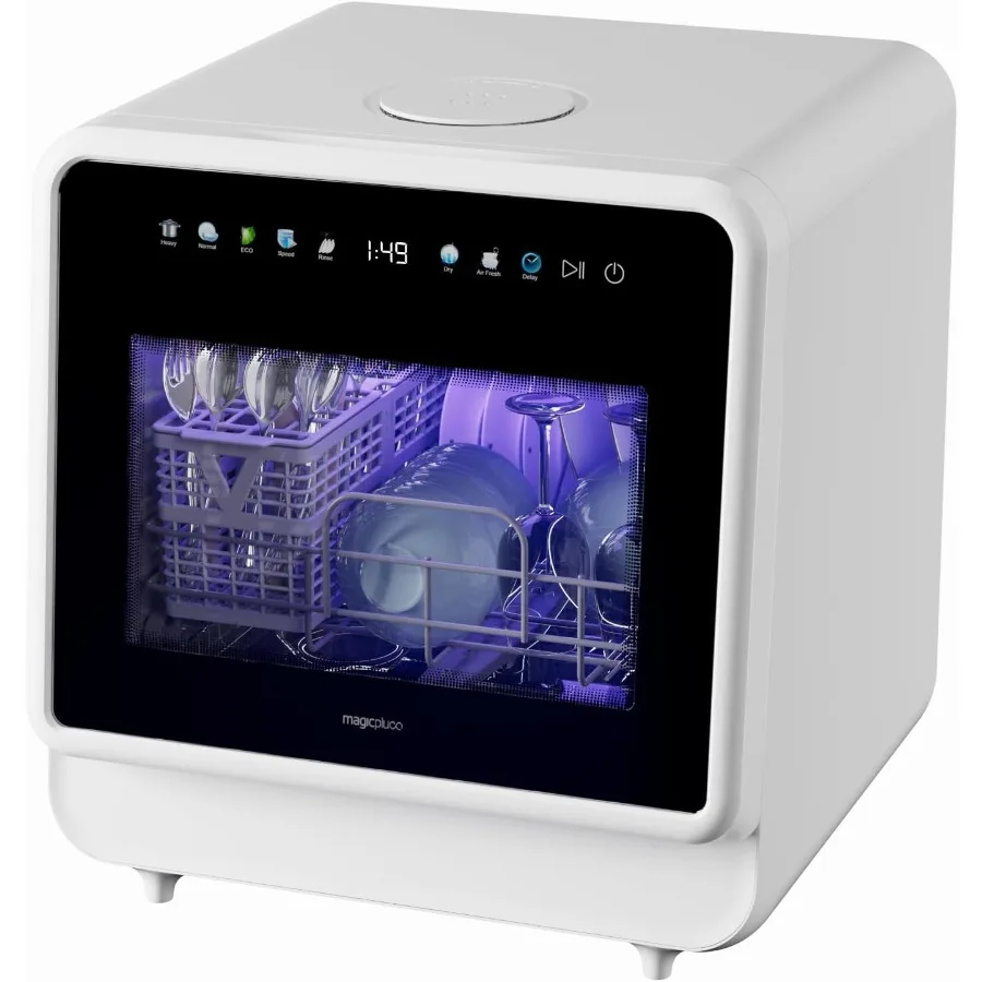 

Портативная настольная посудомоечная машина с цветным экраном, 5 настроек на месте, 8 программа стирки, 3 распылителя, 5 л, встроенный резервуар для воды Compac