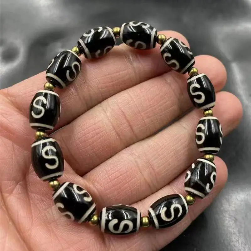 

Тибетский буддизм, крючок для денег, браслет из бусин Дзи для мужчин и женщин, целебный драгоценный камень, ювелирные изделия, натуральный тибет, старый агат, бусины, браслеты