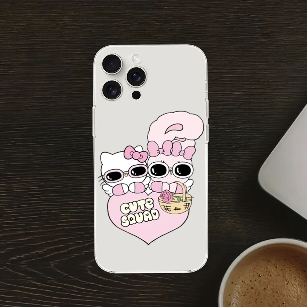 Korea Esther Bunny cute Phone Case For Samsung Galaxy S20 S21 S22 S23 A71 FE Lite Plus ULTRA Transparent Shell image 3