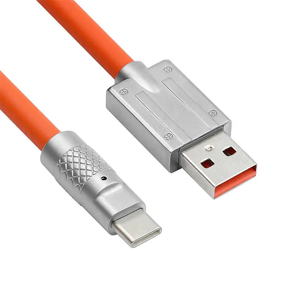120W USB to Type C Phone Fast Charging Silicone Ultra Soft USB C Cable Data Cord For Samsung Xiaomi HUAWEI for iPhone 17pro 1m2m - náhled 6