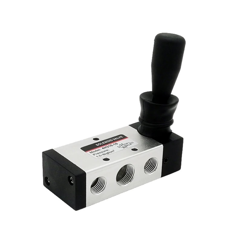 4H210-08 4H310-10 4H410-15 2 Position 5 Port 5/2 Way Air Manual Valve Pneumatic Control Valve Hand Lever Operated Control Valve