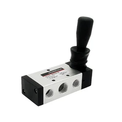 4H210-08 4H310-10 4H410-15 2 Position 5 Port 5/2 Way Air Manual Valve Pneumatic Control Valve Hand Lever Operated Control Valve