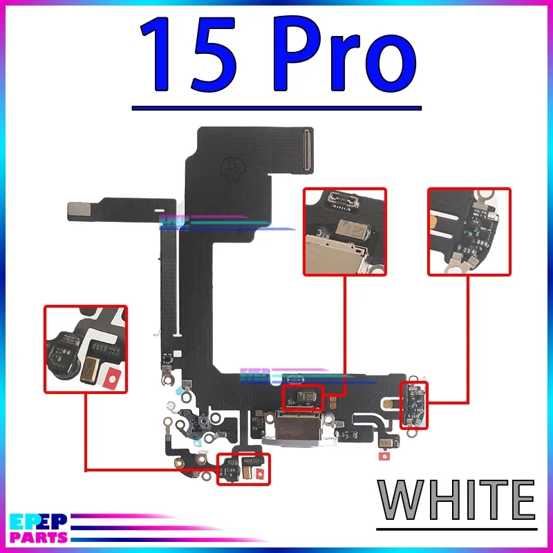USB Port Charger Flex for IPhone 14 15 + Plus Pro Max Dock Charging Board Dock Connector Mic Cable Module