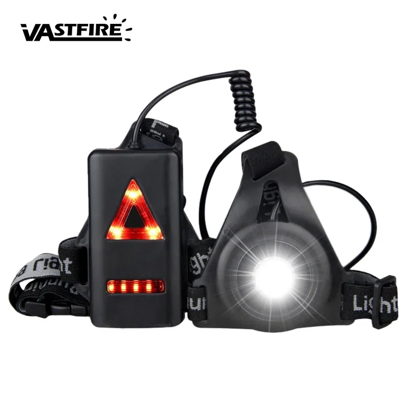 VASTFIRE Night Running Light Outdoor Waterproof IP65 LED Night USB Rechargeable Chest Lamp Jogging Walking Safety Warning Light