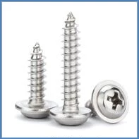 50 100 200 pcs M1.4 M1.7 M2 M2.5 M3  M3.5 M4 PWA  Mini Black Steel Phillips PWA Cross Round Head Self Tapping Screws with Washer