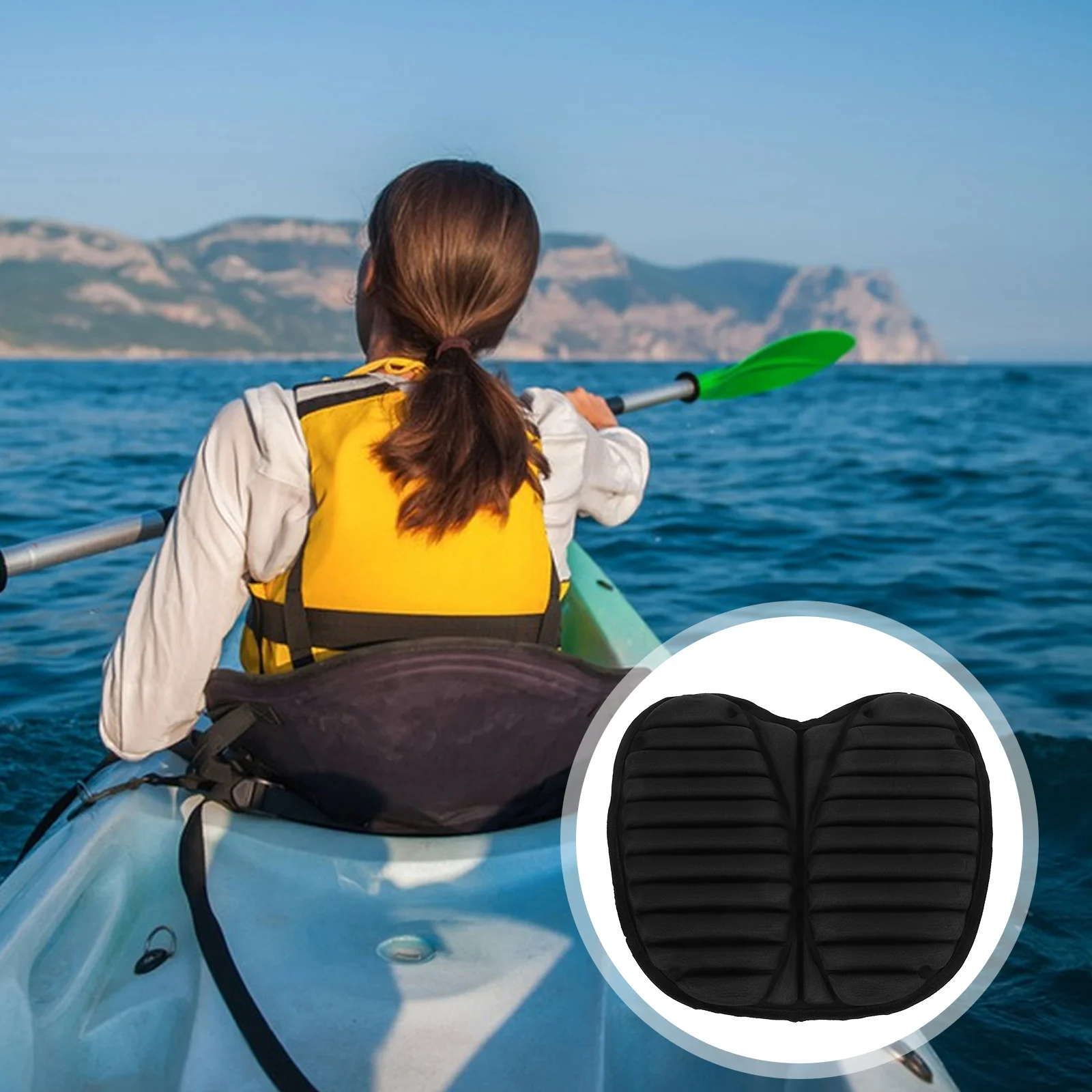 وسادة مسند ظهر كاياك خارجية، وسادة مسند ظهر محمولة، مادة قطن إيفا قابلة للتنفس، تصميم مريح، يدوم طويلاً، مريح #3