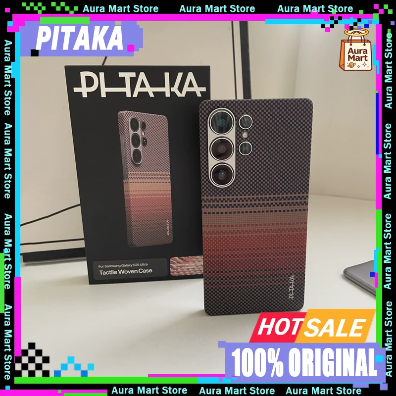 

Original PITAKA Carbon Fiber Phone Case For SAMSUNG S25 Ultra Ultra-thin Kevlar Magnetic Wireless Charging Back Protective Case