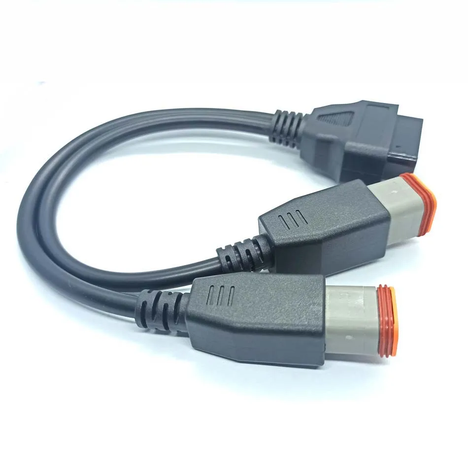 Two-in-one 4P+6P Adapter For Harley Davidson Motorcycle 6Pin 4Pin To OBD2 16PIN Motorbike Diagnostic Scanner Extension Cable