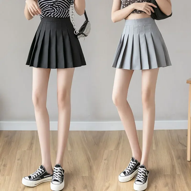 Sexy saia plissada feminina zíper calças de assento aberto ao ar livre sexo skort casal vintage seda mini saias kawaii roupas femininas coreano