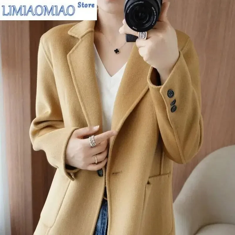 Nuovo autunno inverno giacca di lana abbigliamento da donna cappotti di lana corti slim selvaggio elegante capispalla femminile coreano giacca sportiva spessa femminile