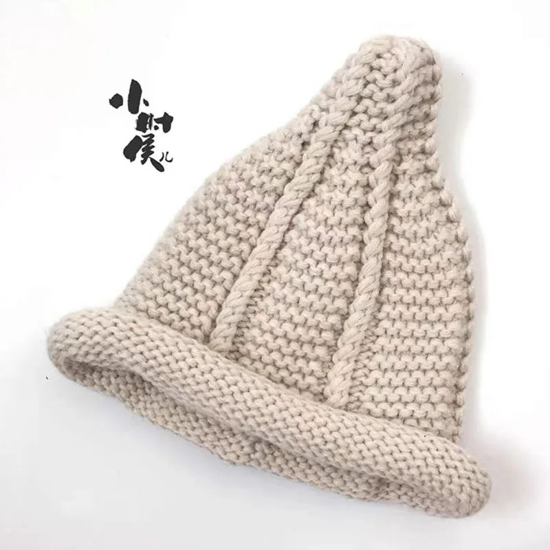 Cute baby hat Children's autumn/winter Korean version pacifier hat sleeve boys and girls knitted knitted knitted knitted knitted