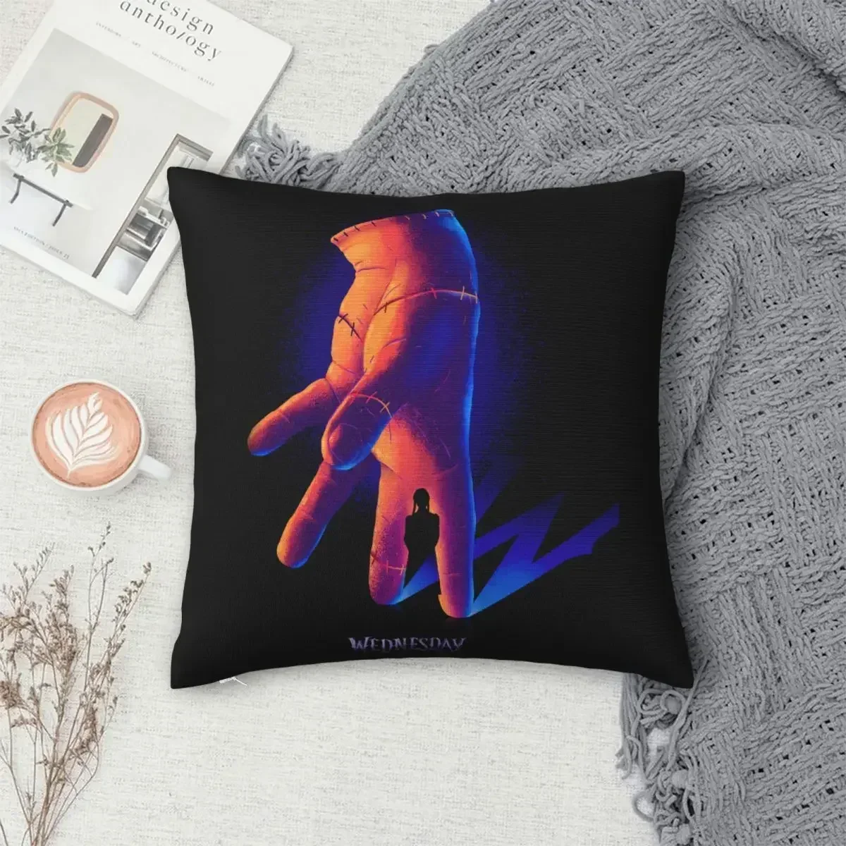 Decorative Pillow Covers Wednesday Addams Thing Hand Horror Merch Home Throw Pillow Case Cover Multi-Size Dropshipping