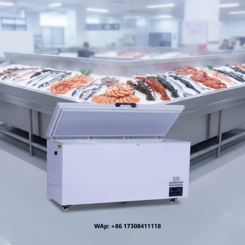 Best Super Large Volume Commercial Horizontal Freezer Fresh Keeper Meat Fish Freezer Chest Freezer for Supermarket Home