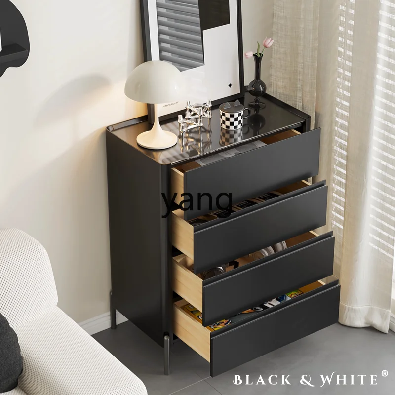 

LH minimalist bedroom six-chest cabinet light luxury paint bedside small apartment living room wall drawer cabinet