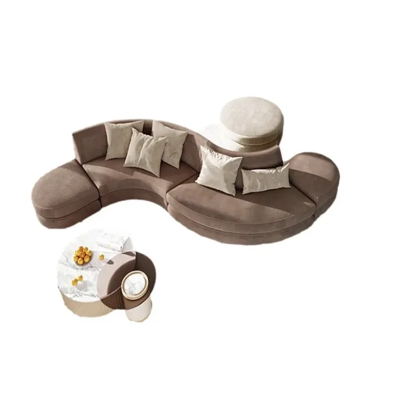 

Light luxury exhibition hall negotiation area reception creative card seat combination curved sofa