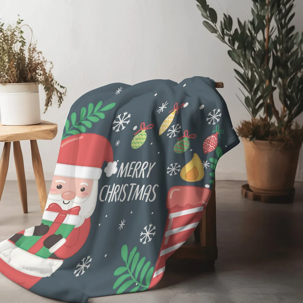 

Tu Cozy Christmas Throw BlanketFestive Holiday DecorSoft Warm GiftSanta Claus DesignMerry Xmas Home AccentWinter ComfortFestive