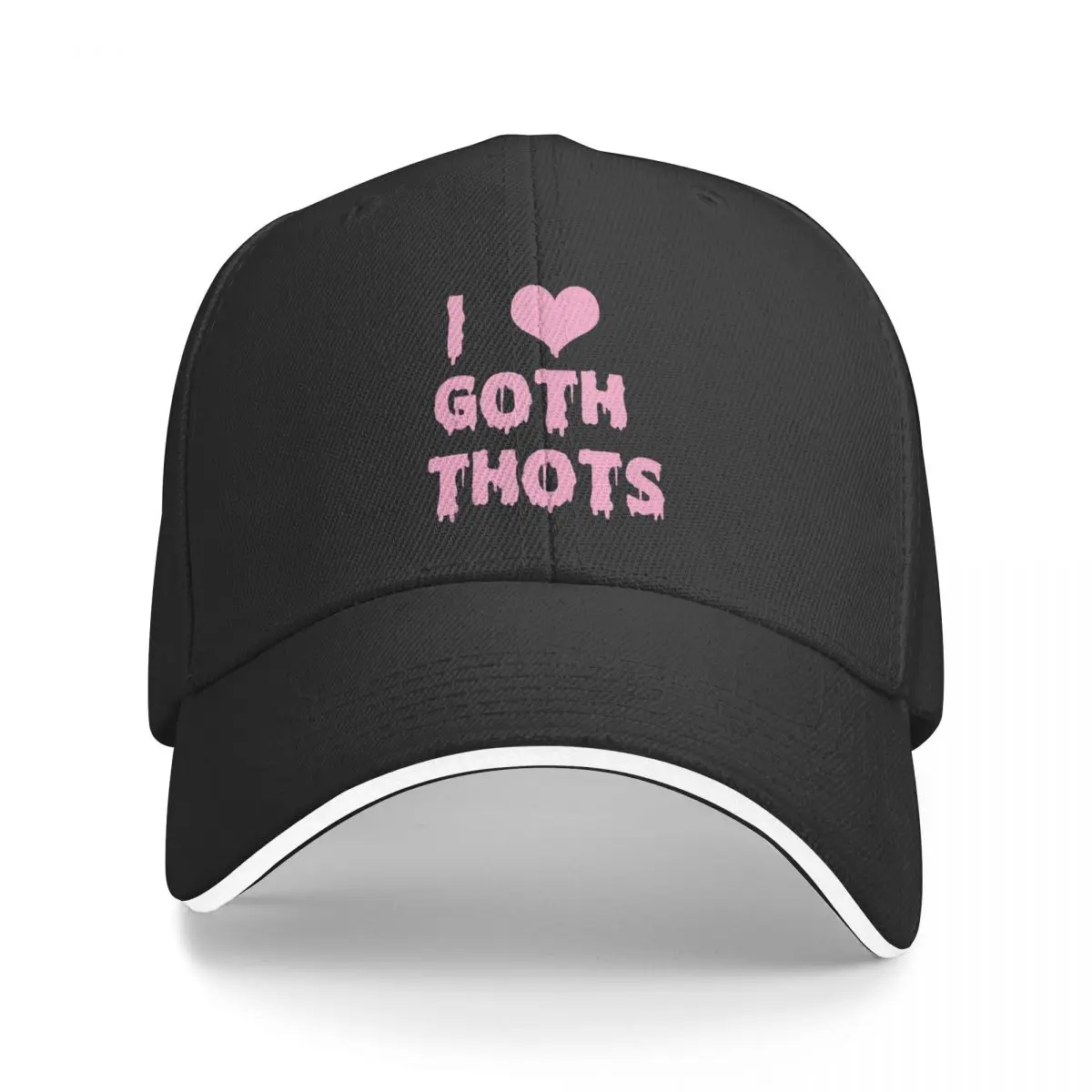 

I Love Goth Thots Funny Baseball Cap Trucker Hat Icon Big Size Hat sun hat Women Beach Fashion Men's