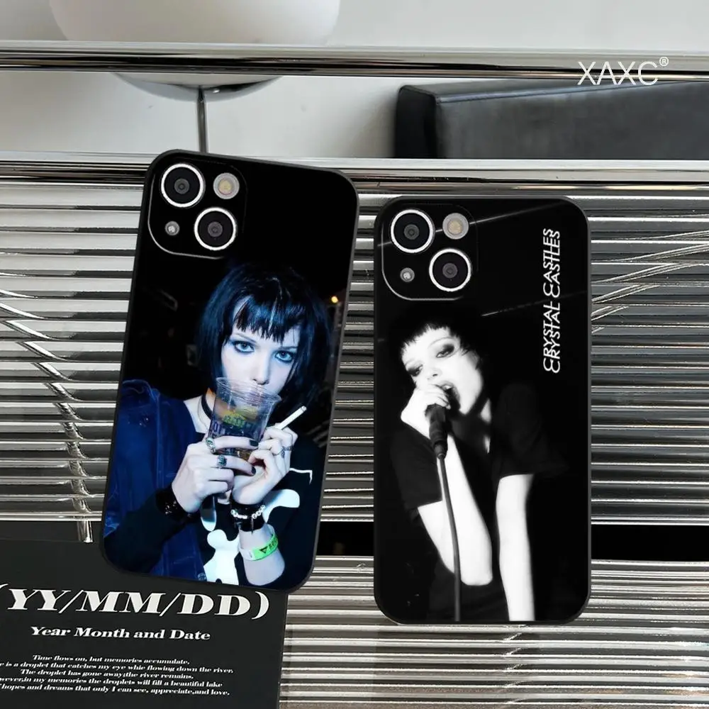 Чехол для телефона Crystal Castles для IPhone 15promax 14 11 12 Pro 15 16 Plus 13 Pro MAX XR XS, черные мягкие чехлы