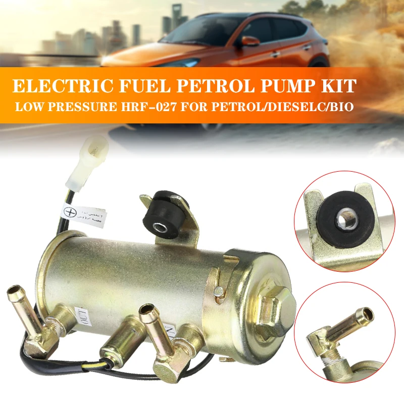 Universal Electric Fuel Petrol Pump Kit Low Pressure HRF-027 12V For Petrol Diesel Bio Fuel Oil Electronic Pump