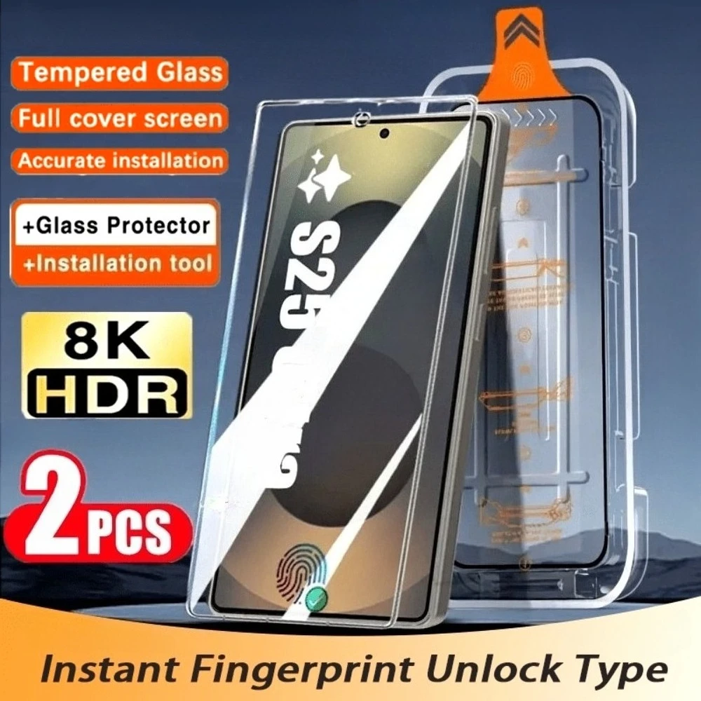 2 Stück Ultra HD Displayschutzfolie für Samsung Galaxy S25 S24 S23Ultra S22 S21 Plus S24 S23 S21 FE S25 Edge Einfache Installation Glas