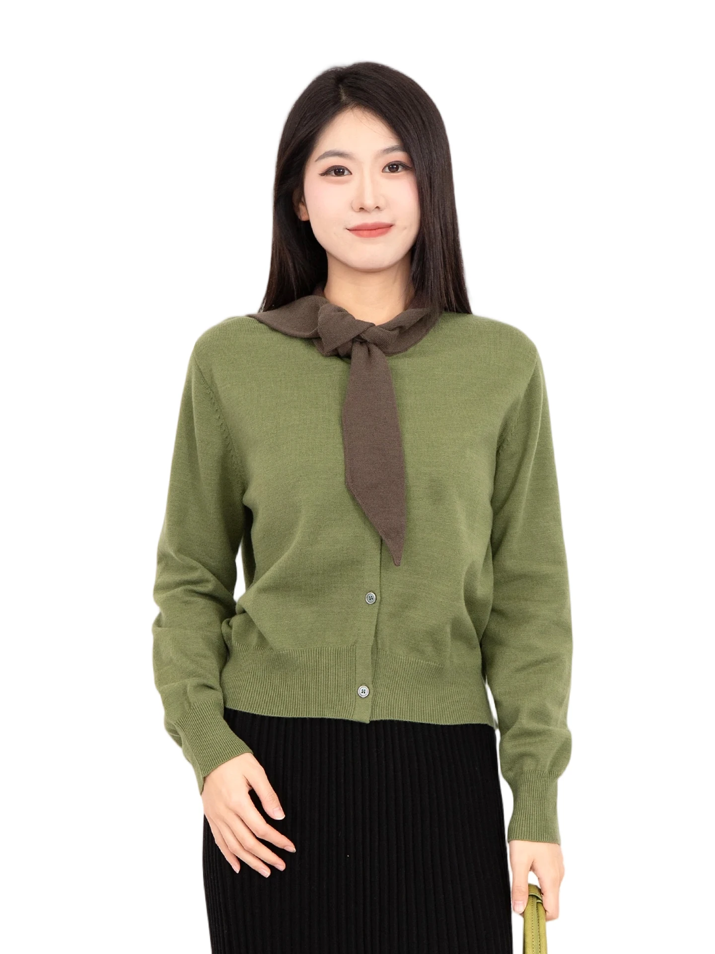 

Женский вязаный свитер больших размеров с длинными рукавами, базовый, с узором, из мягкого полиэфирного волокна