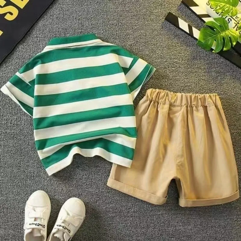 kids clothes sets 0-5years baby boys stripe Short sleeve suits baby boys summer fashion two-piece suits